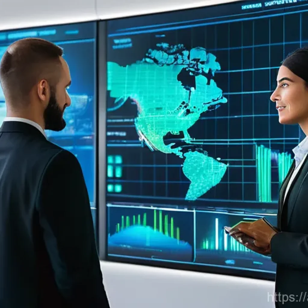 물류정보관리사 실무에서 요구되는 역량 - **Prompt:** A dynamic, wide-angle shot of a diverse team of logistics professionals (men and women, ...