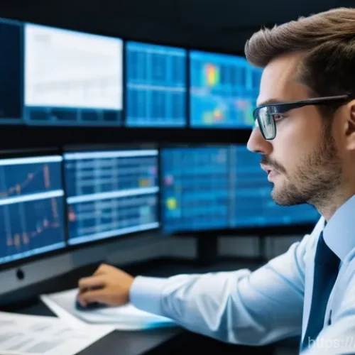 물류정보관리사 직업 전망과 트렌드 - **Prompt:** A dynamic, split-screen image showcasing the evolution of a Logistics Information Manage...