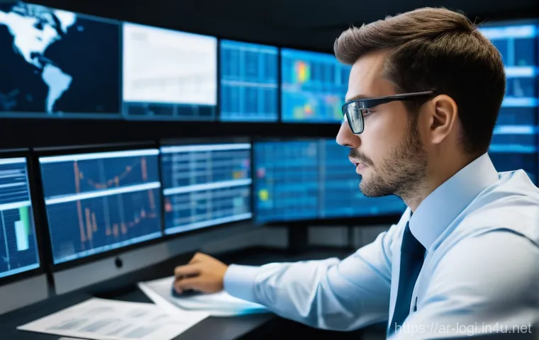 물류정보관리사 직업 전망과 트렌드 - **Prompt:** A dynamic, split-screen image showcasing the evolution of a Logistics Information Manage...