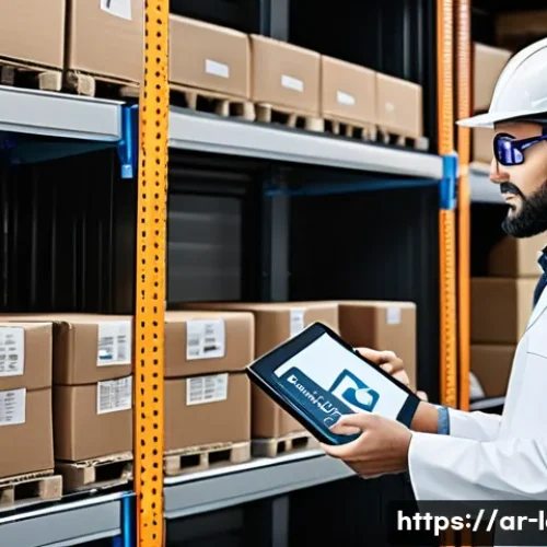물류정보관리사와 물류비 최적화 방법 - A detailed modern logistics warehouse scene showing advanced automation technology: robotic arms sor...