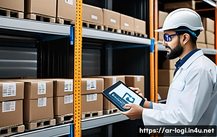 물류정보관리사와 물류비 최적화 방법 - A detailed modern logistics warehouse scene showing advanced automation technology: robotic arms sor...